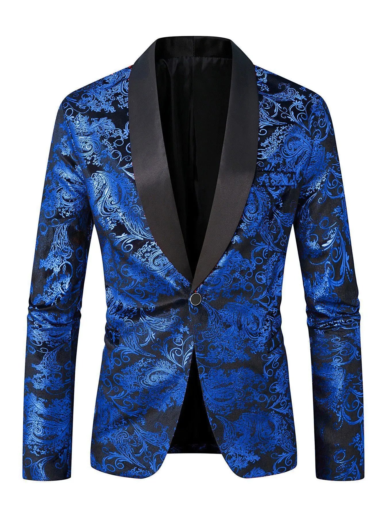 Luxury Jacquard Pattern Polyester Blazer