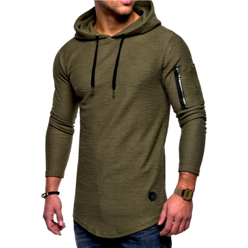Casual Solid Colour Hoodies Long Sleeves Style Men Sweatshirt - FanFreakz