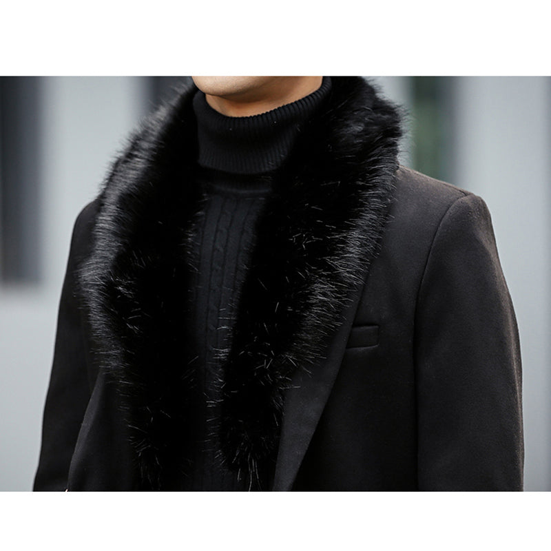 Men Casual Sweater Coat With Fur Lining – FanFreakz