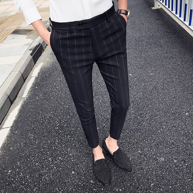 Buy Arrow Flat Front Striped Trousers - NNNOW.com