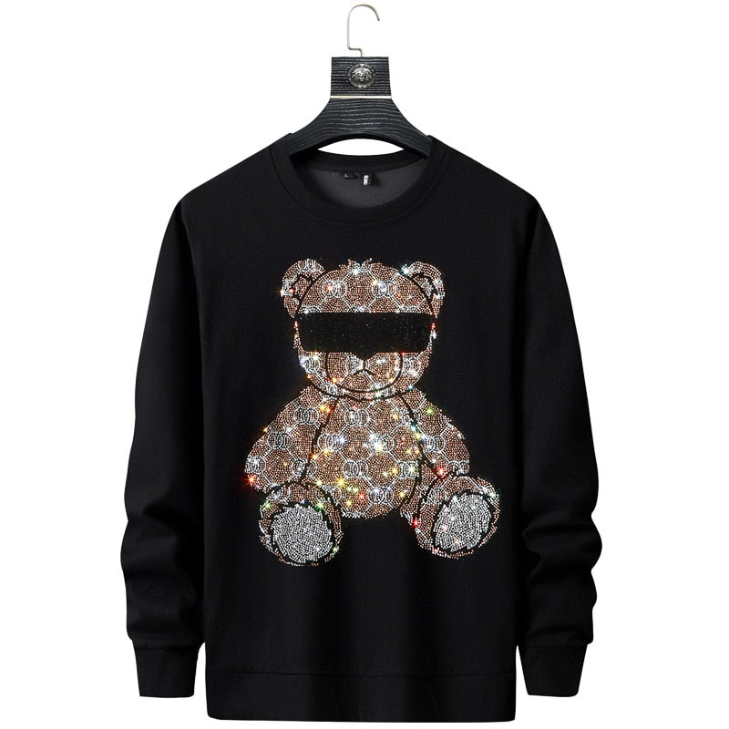 Pullover Louis Vuitton negro con oso