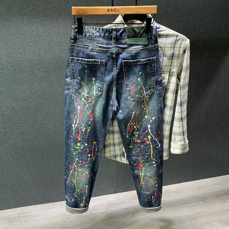 Paint Splatter Jeans Spray Paint Clothing Blots Jeans Spray Paint