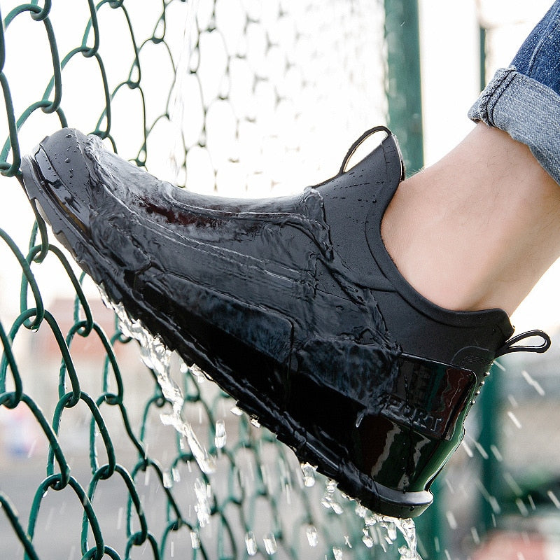 New Men's Outdoor Non-slip Hiking Shoes Shaxi Fishing Rain Boots