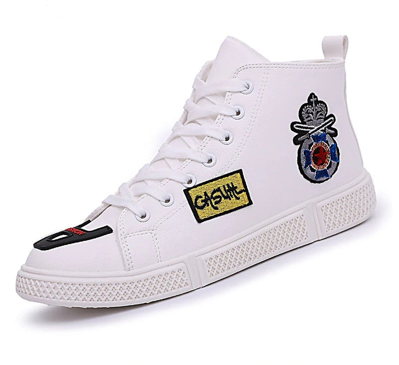 Casual with Embroidery and A Letter Patch Toe Detail Men Sneaker - FanFreakz