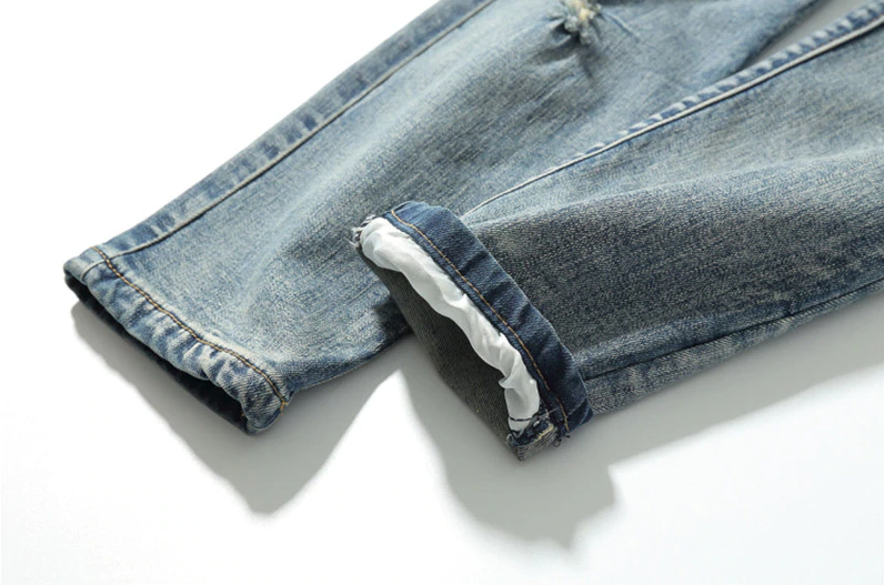 Vintage Blue Slim Fit Ripped Jeans – FanFreakz