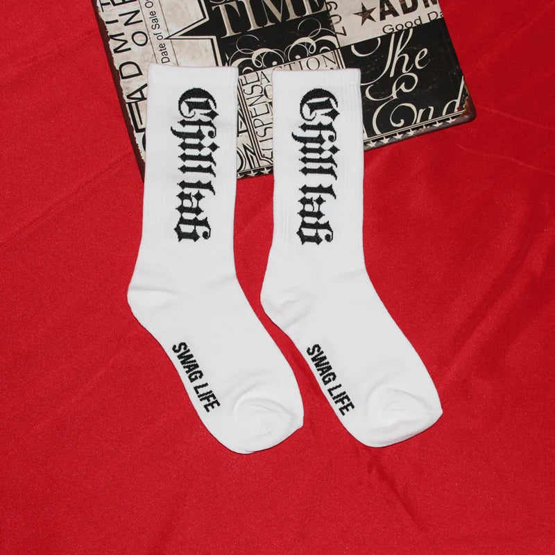 Gothic Letters Hip-hop Skateboard Socks