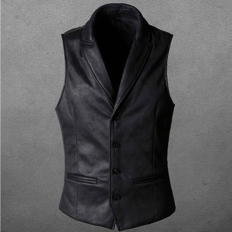 Peak Lapel Solid Single Breasted Vest