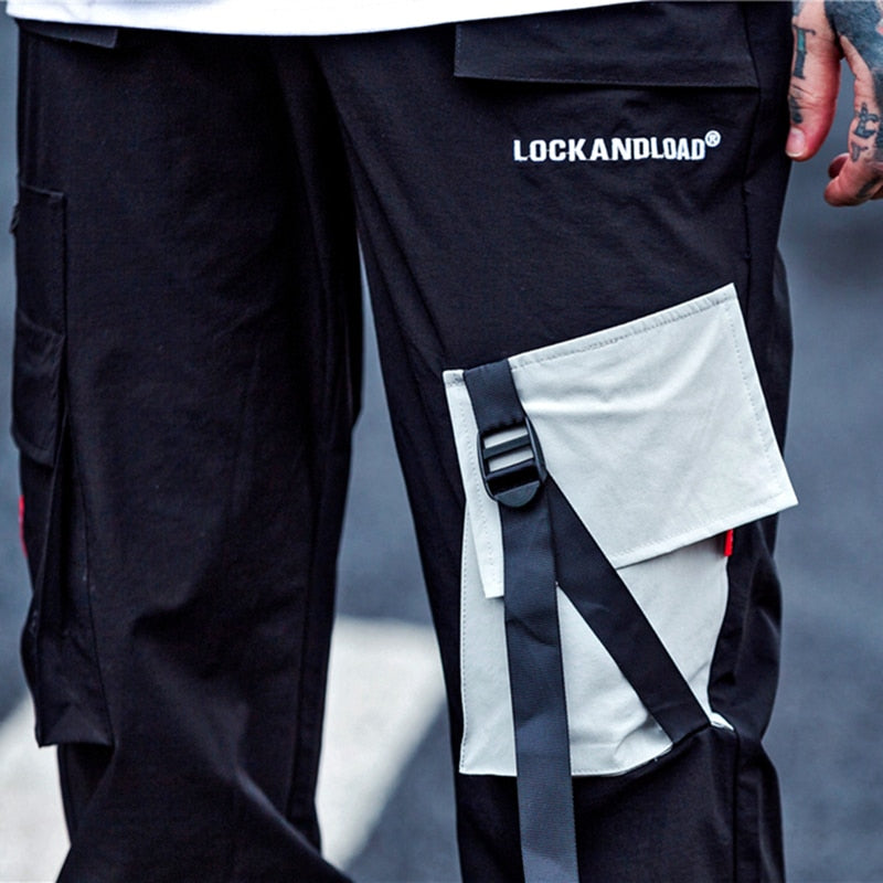 Contrast Pocket Hip Hop Streetwear Men Jogger Pants - FanFreakz