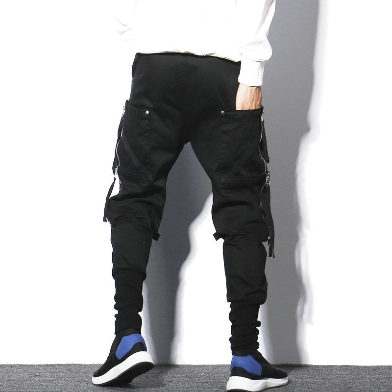 Modern Style Pants  044 Black zipper pockets  Siamurai