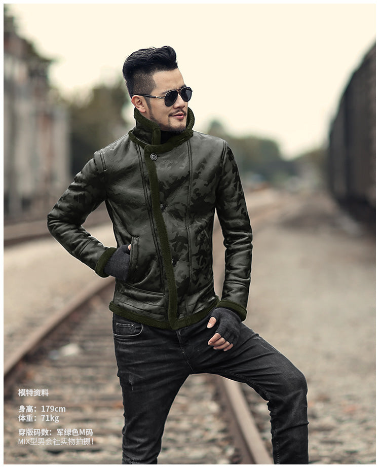 Biker Style Fur Collar Men Jacket - FanFreakz