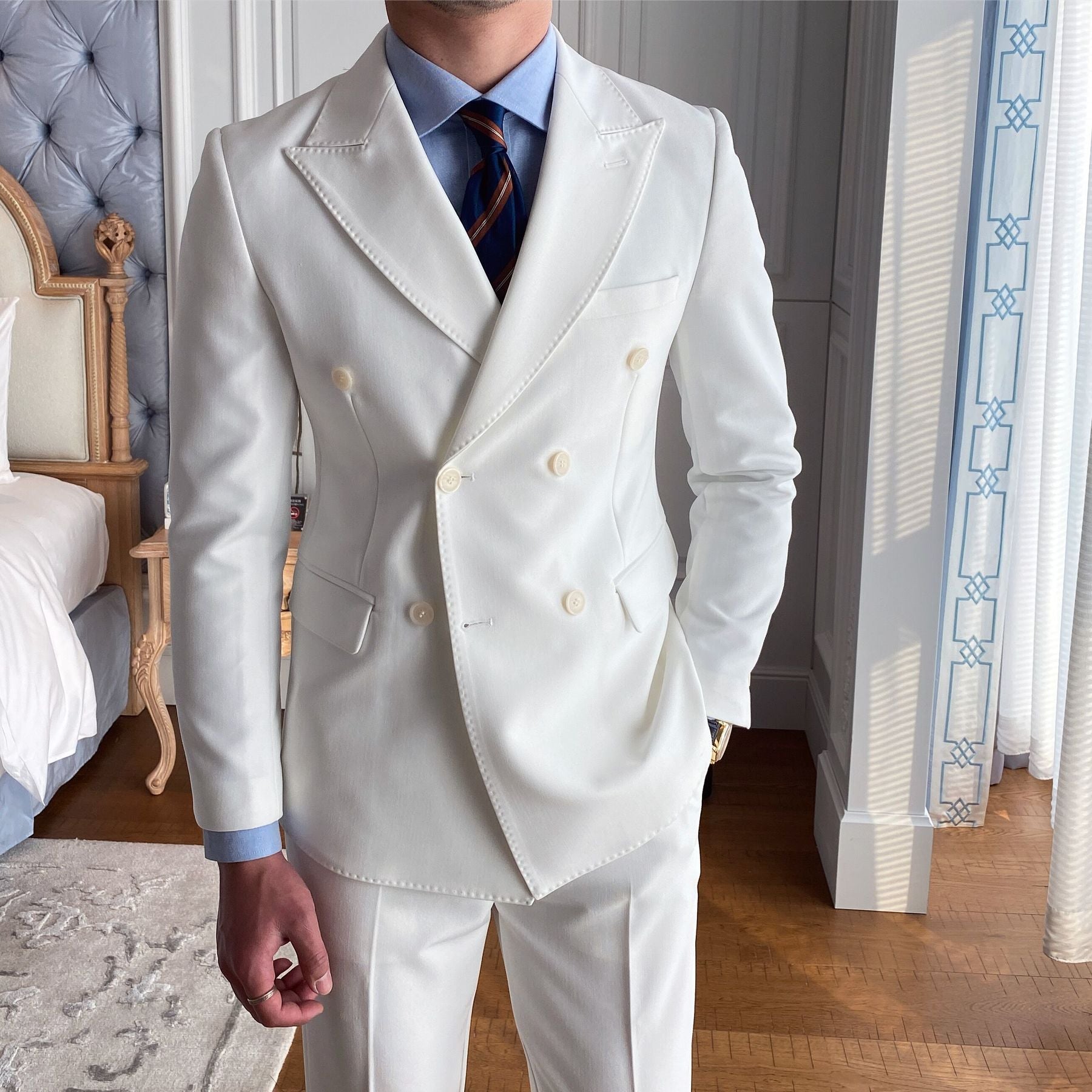 British Classic Grey Herringbone Plaid Tweed Suit – Jennis & Warmann