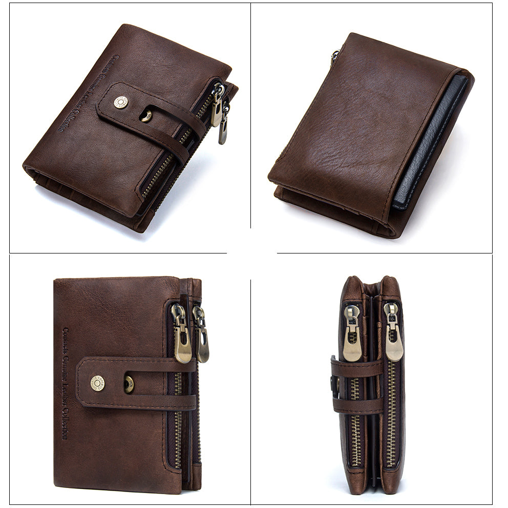 Timberland Men's Genuine Leather Slim Bifold Wallet