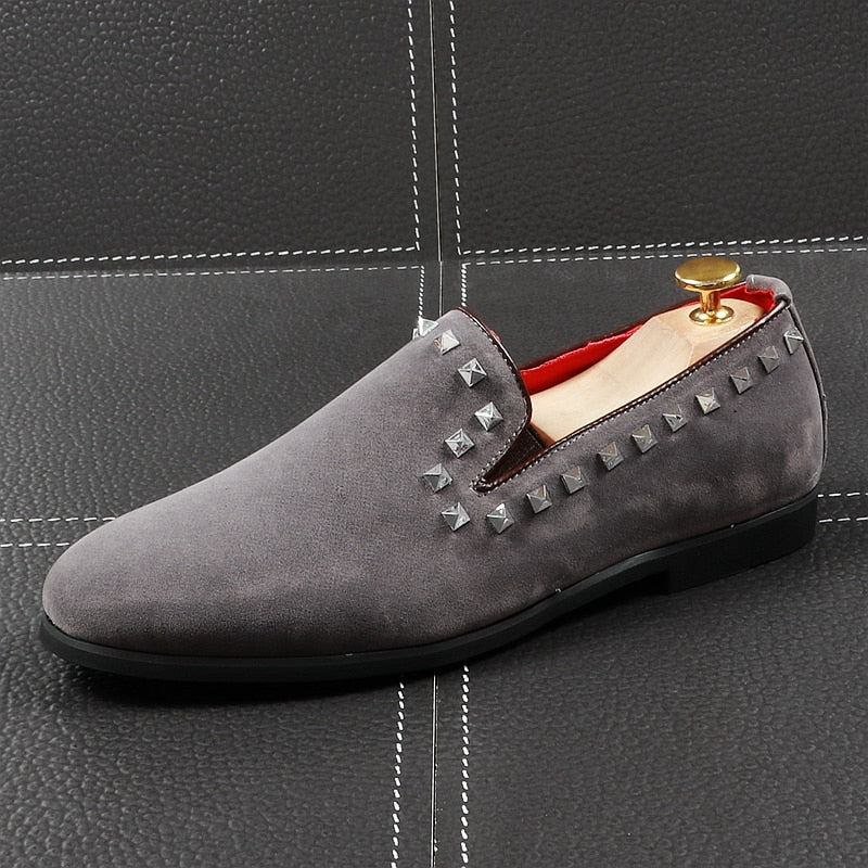 Fashion Pointed Slip-on Men's Leather Shoes Breathable Casual