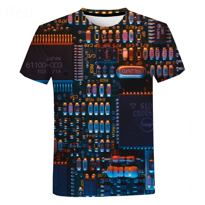 Computer Chip Clothes Electronic Chip Cool Oversized T-Shirt – FanFreakz