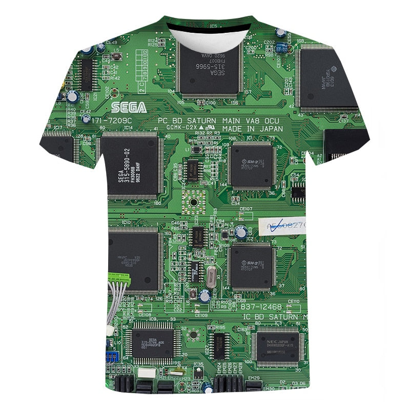 Computer Chip Clothes Electronic Chip Cool Oversized T-Shirt – FanFreakz