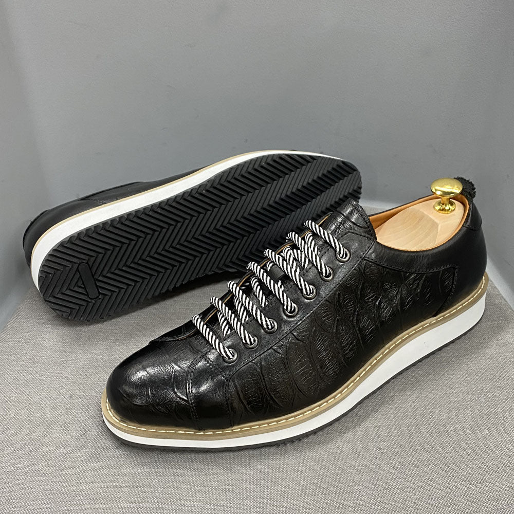 Real Genuine crocodile skin leather men sneakers – Fancey Boutique