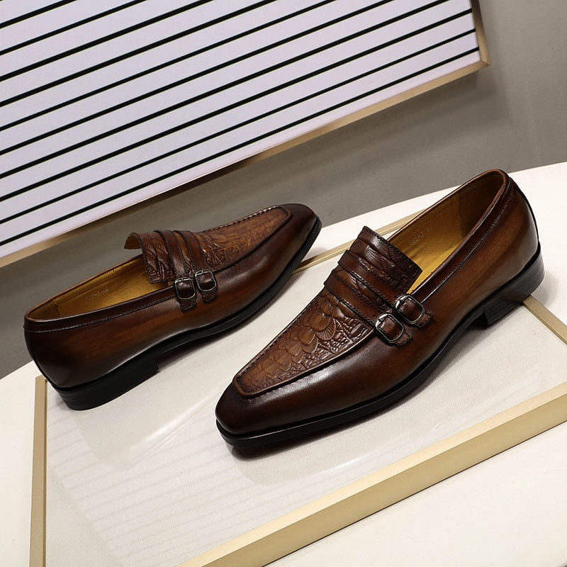 chue new men dress shoes men formal shoes men crocodile leather