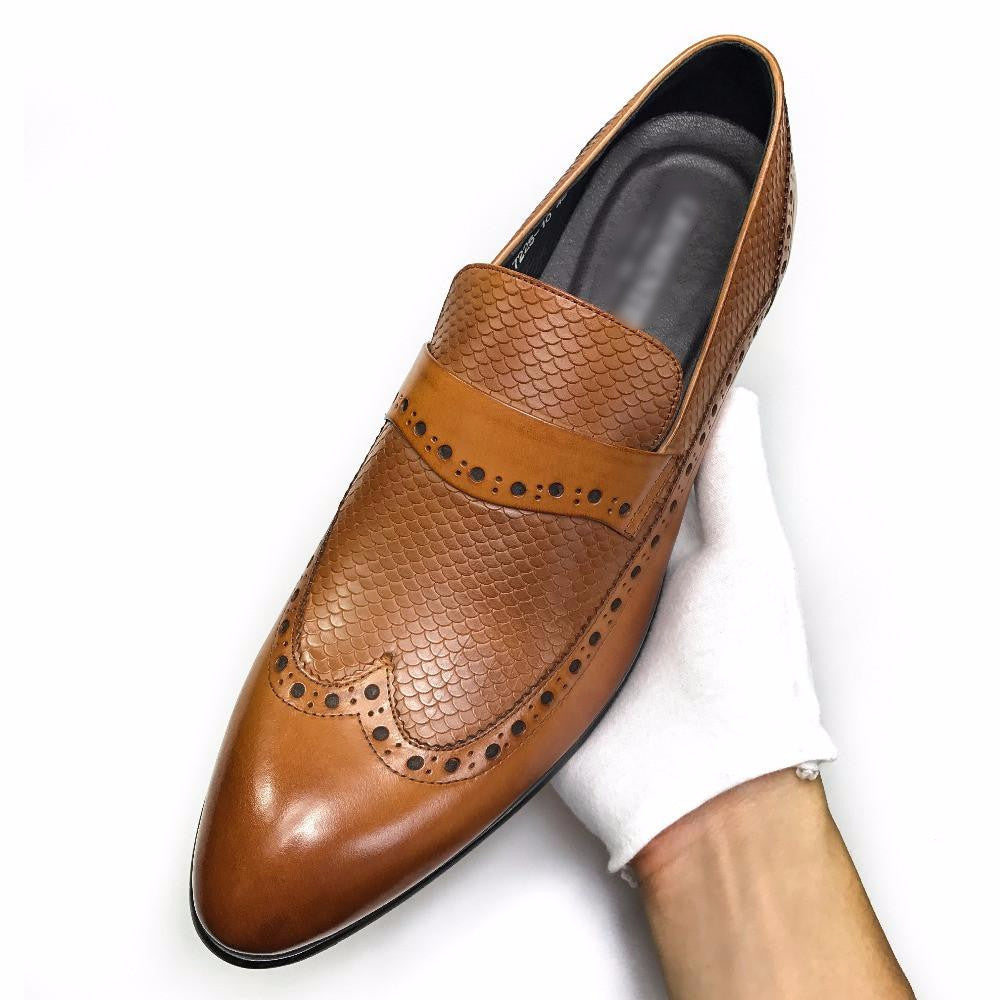 Wingtip Brogue Style Men Loafers Shoes - FanFreakz