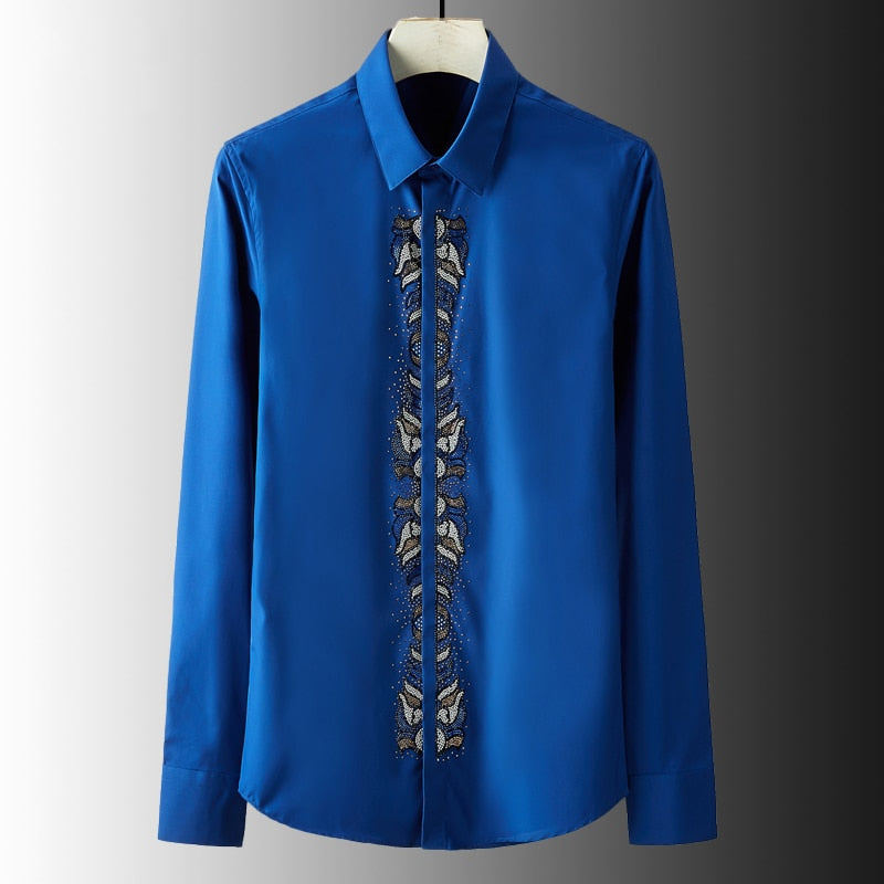 Slim Long-Sleeved Shirt - Luxury Blue