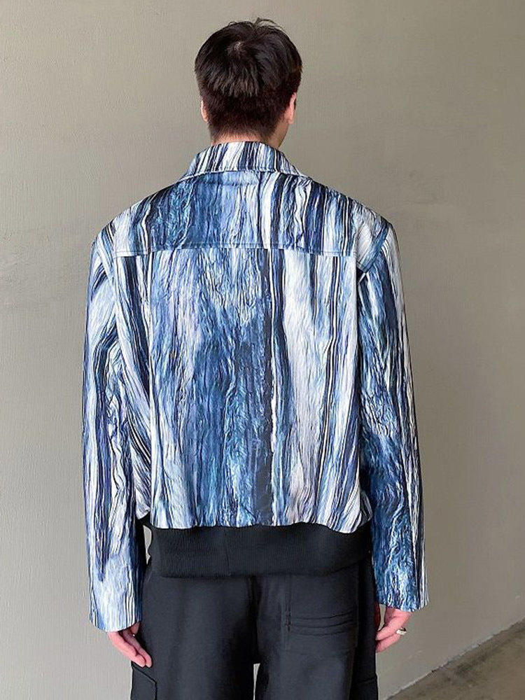 Marble Printed Denim jacket – FanFreakz