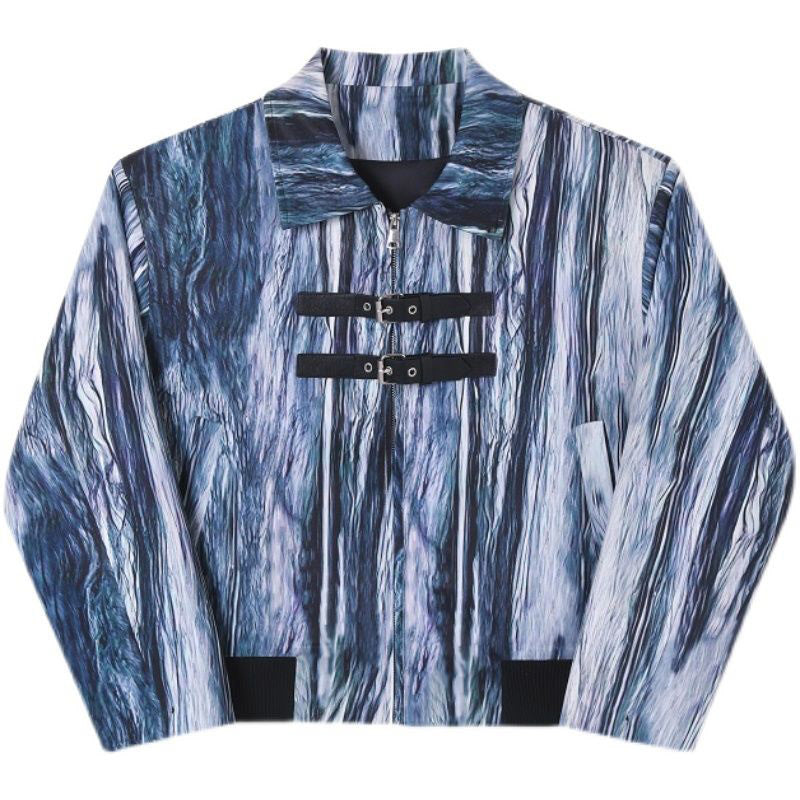 Marble Printed Denim jacket – FanFreakz