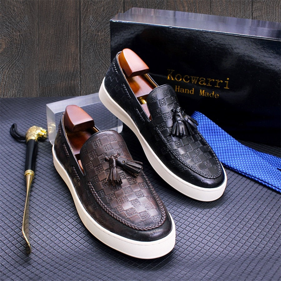 Men Casual Shoes Comfortable Slip on Flats Tassel Loafers Driving Shoes  Footwear