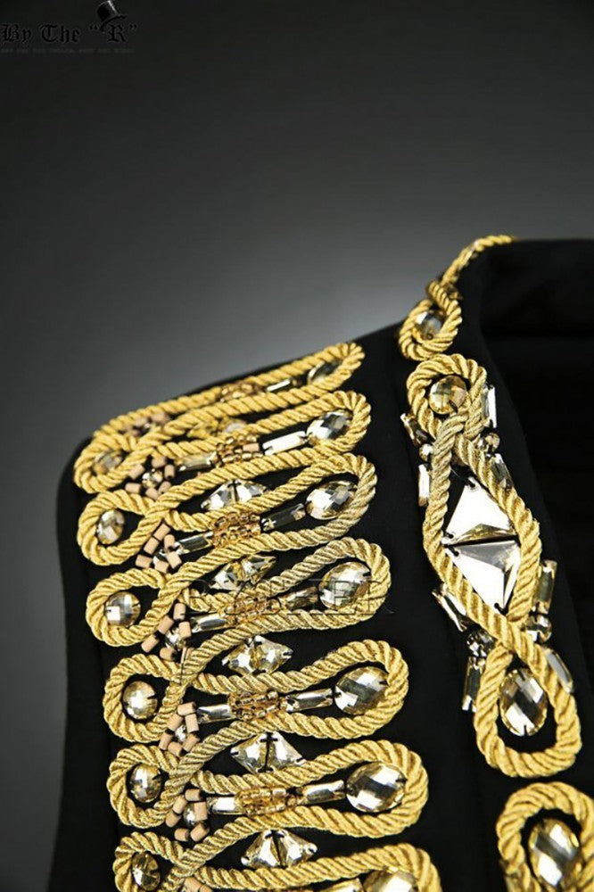 Sparkle Beads and Gold String Combination Detail Men Blazer – FanFreakz