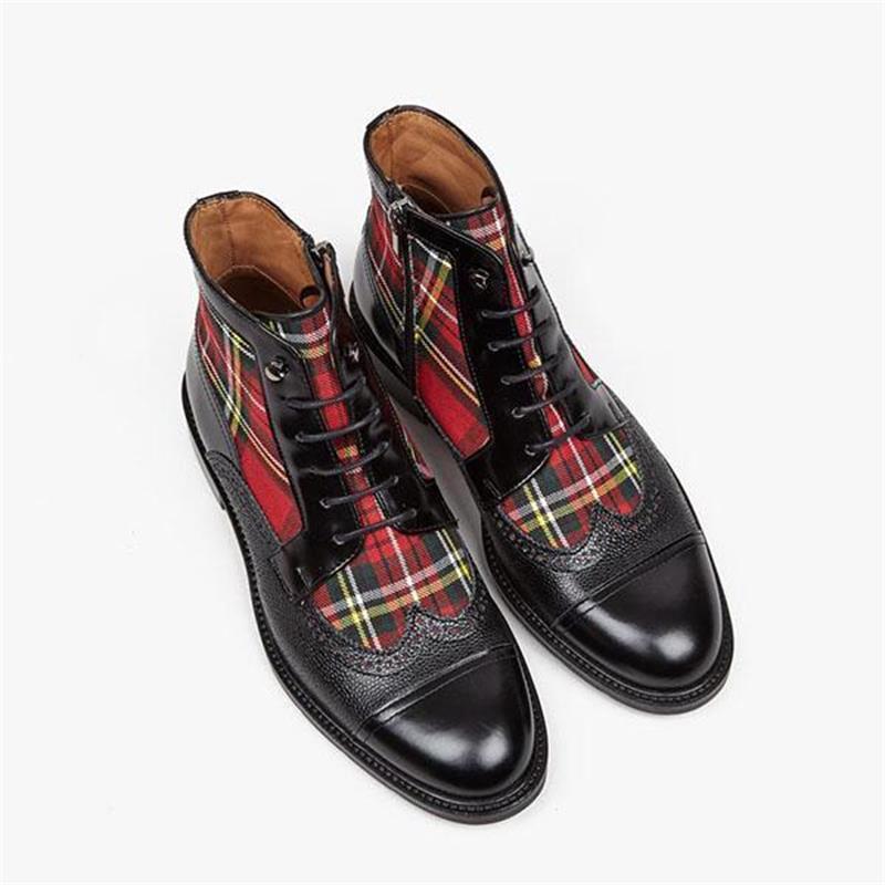 Plaid hot sale boots mens