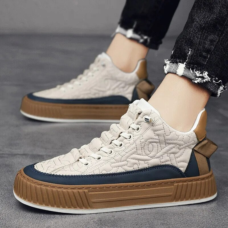 Casual Patchwork Outdoor Lace Up Sneakers – FanFreakz