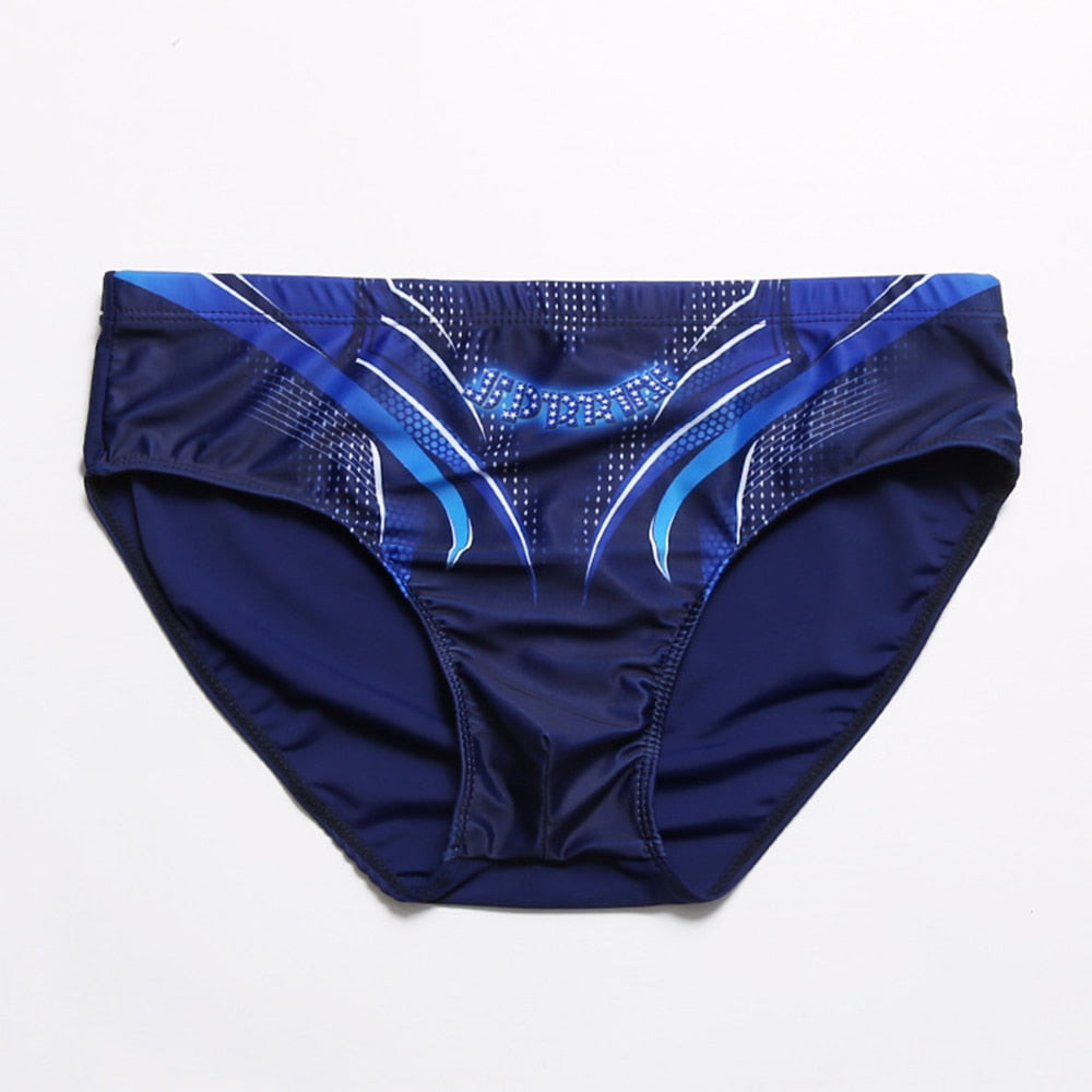 Dark Blue Printed Pattern Men's Brief – FanFreakz