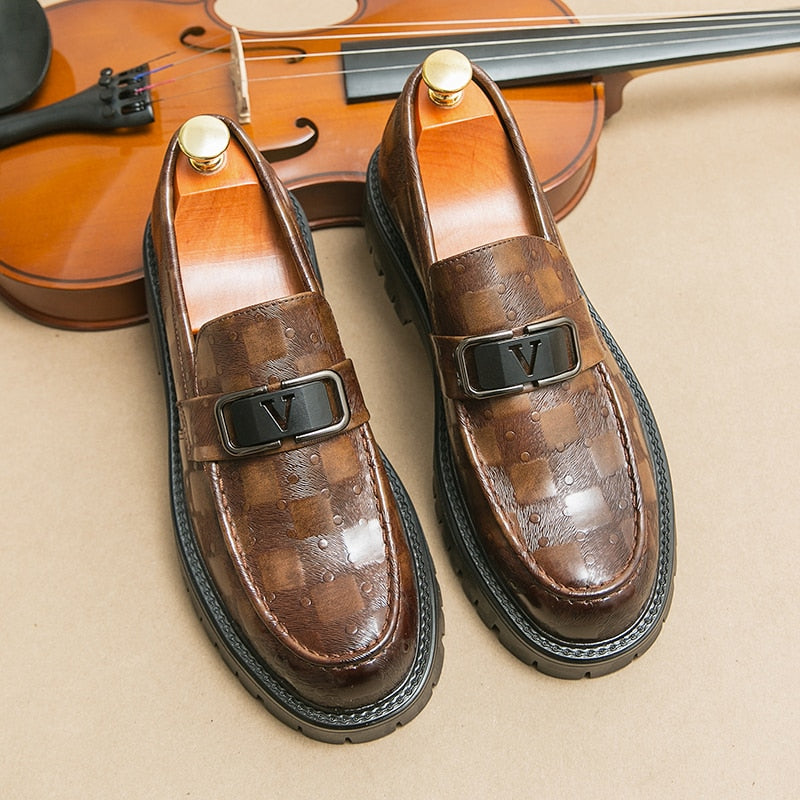 Louis Vuitton Men's Solid Loafer Shoe