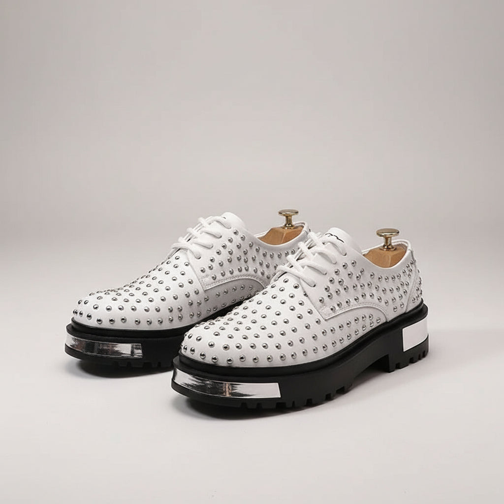 Black Rivet Punk Platform Shoes