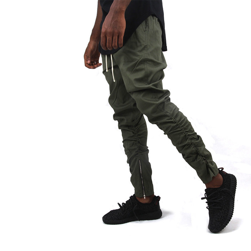 Mens zip best sale leg joggers