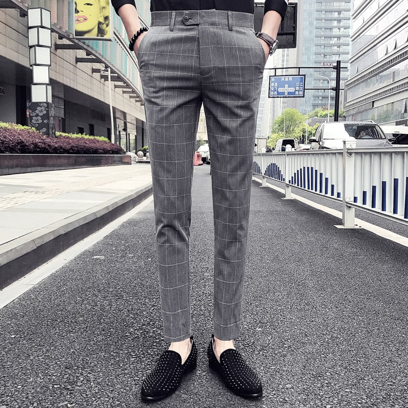 Pantalon Classic Plaid Formal Style Men Trouser – FanFreakz