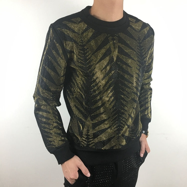 Casual Streetwear Geometric Pattern Men Sweatshirt - FanFreakz