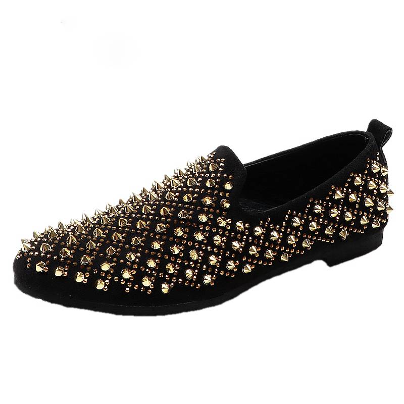 Spikes Casual Rivets Punk Style Men Loafers Shoes – FanFreakz