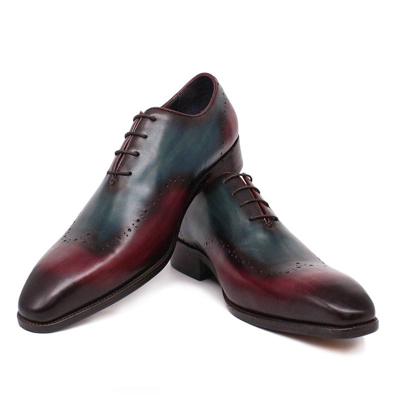 Mix Colors Gradient Pointed Toe Dress Leather Men Shoes – FanFreakz