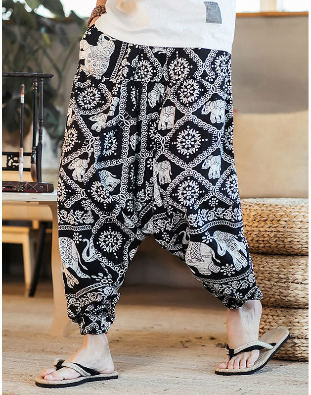 Vintage Ethic Style Mens Loose Harem Pants Chinese Satin Streetwear Harem  Trousers For Plus Size Men From Tangyixin, $27 | DHgate.Com