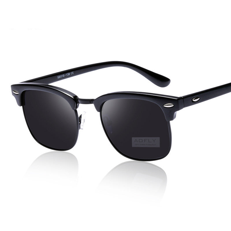 Unisex Classic Half Metal Polarized Sunglasses - FanFreakz