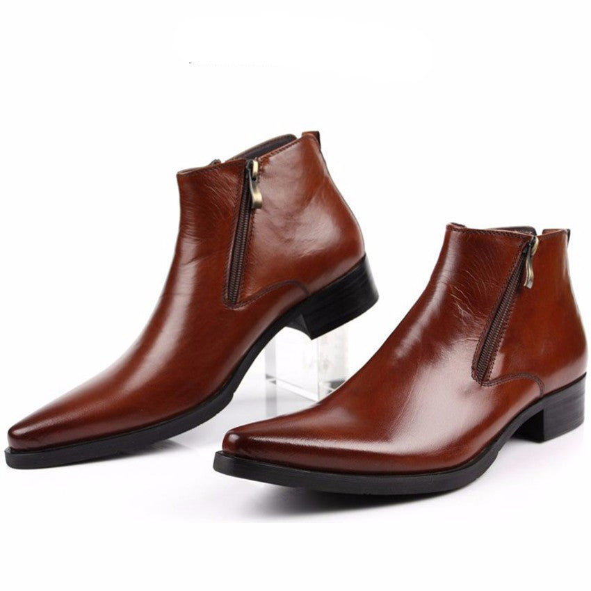 Side Zip Italian Style Elegant Gentleman Men Boot - FanFreakz