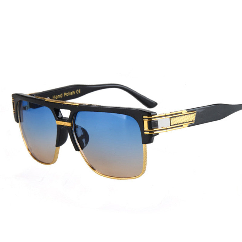 Gangsta Big Frame Semi-Rimless Sun Glasses For Men and Women - FanFreakz