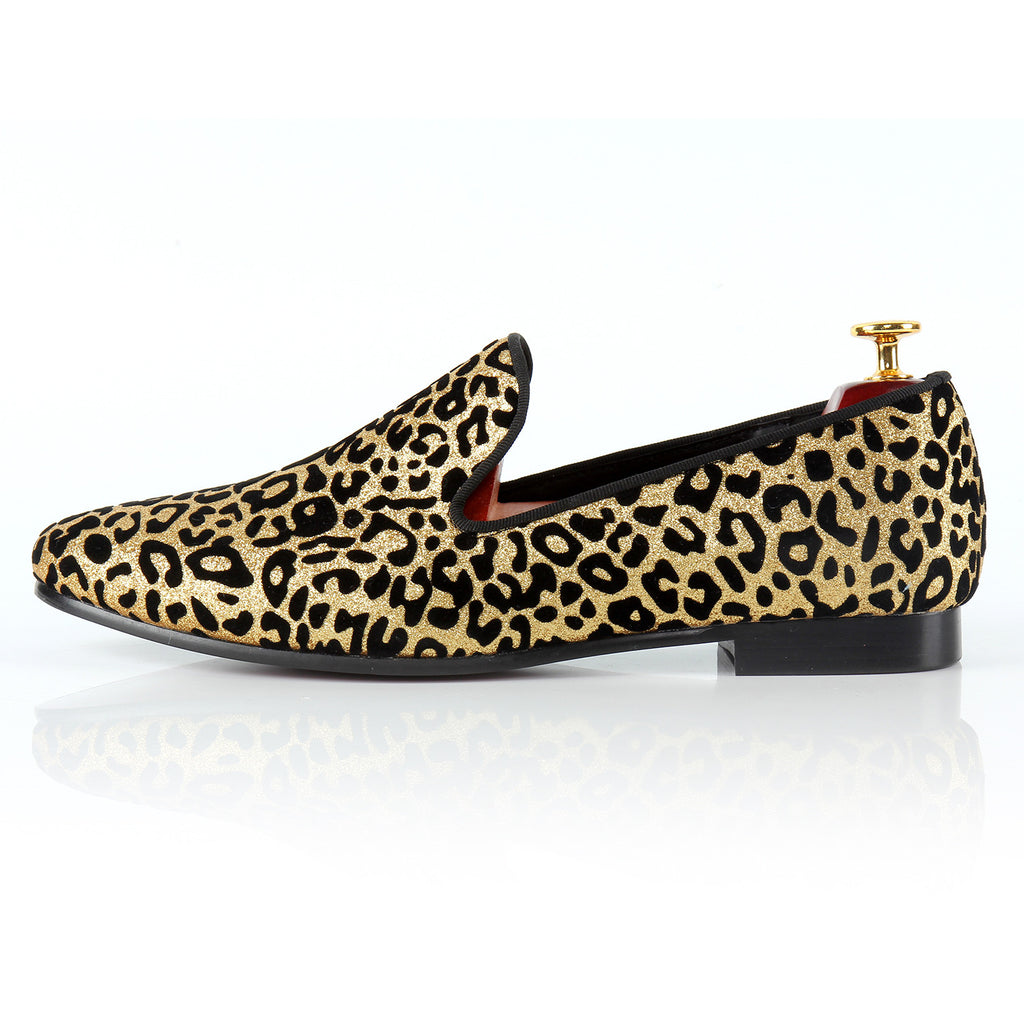 Leopard Printed Men dress Shoes | Slip On Wedding Shoes For Special Events - FanFreakz