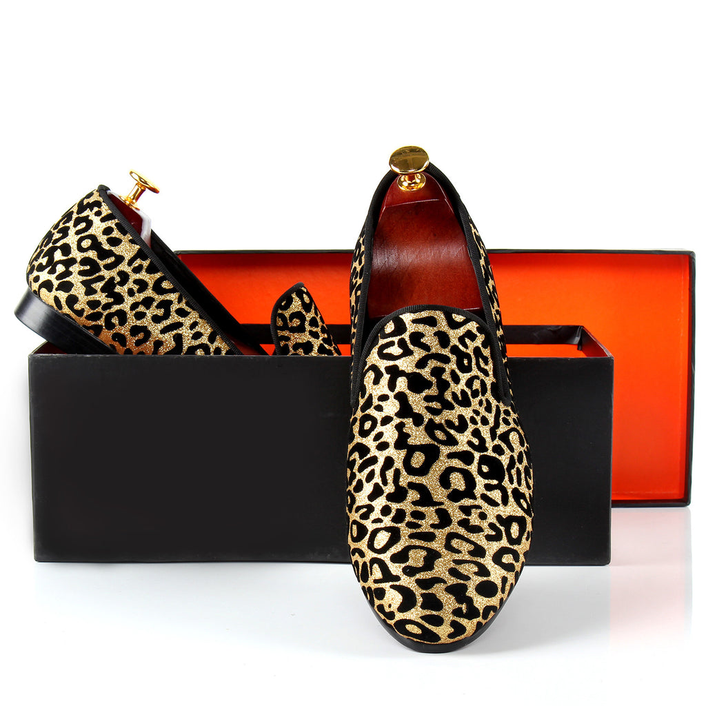 Leopard Printed Men dress Shoes | Slip On Wedding Shoes For Special Events - FanFreakz