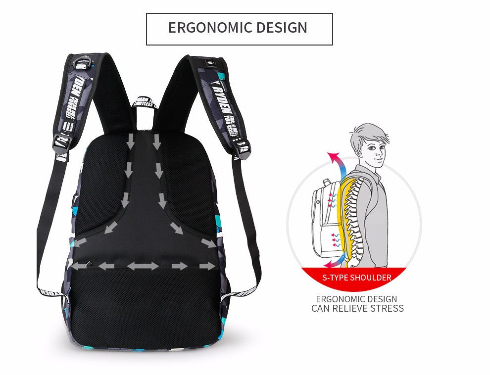 MR Daily Multifunction Waterproof Nylon Daysack Backpack with USB Charging - FanFreakz