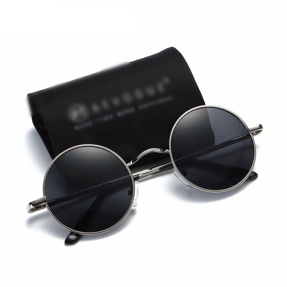 Braylenz 2 Pack Trendy Small Round Polarized Sunglasses for Women Men,  Retro John Lennon Hippie Style Shades Glasses, B1 Gold/Brown Lens +  Gold/Black Lens + Black, M Unisex Adult price in UAE |