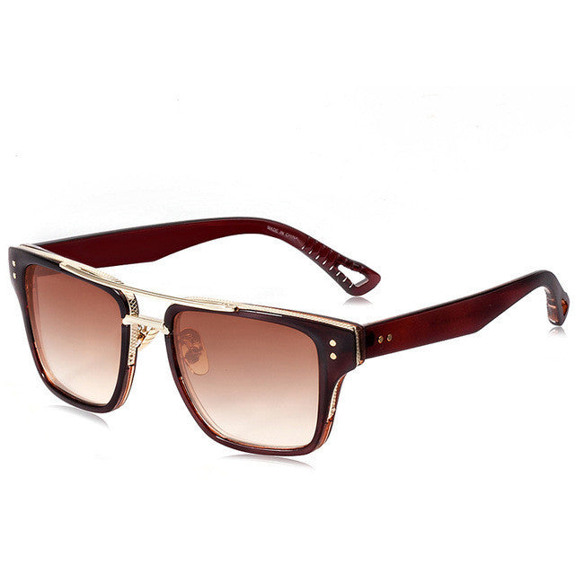 Rivet Detail Wide Frame Sunglasses For Men and Women - FanFreakz