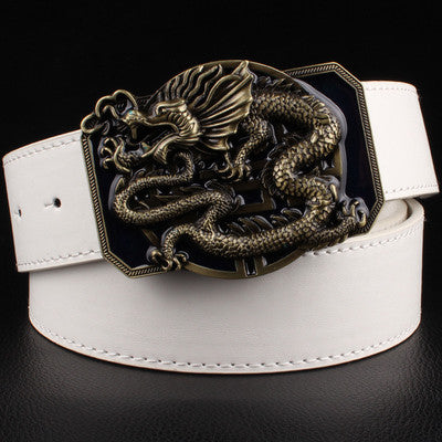 Rock Style Chinese Dragon Buckle Men Belt - FanFreakz