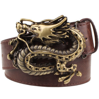 Rock Style Chinese Dragon Buckle Men Belt - FanFreakz