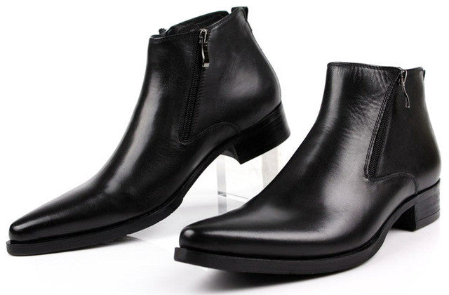 Side Zip Italian Style Elegant Gentleman Men Boot - FanFreakz