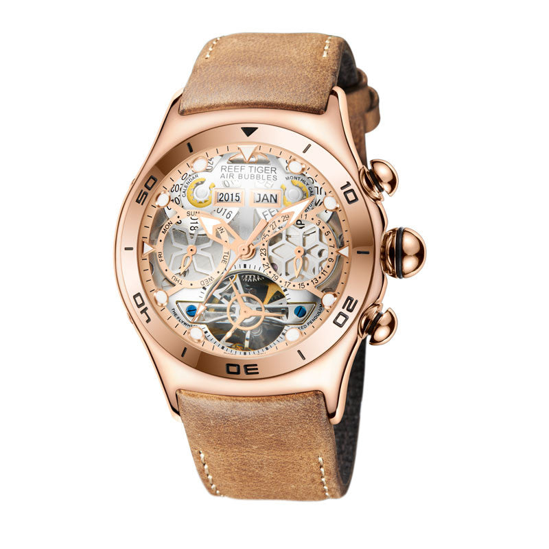 Men Tourbillon Skeleton Luminous Automatic Watch - FanFreakz